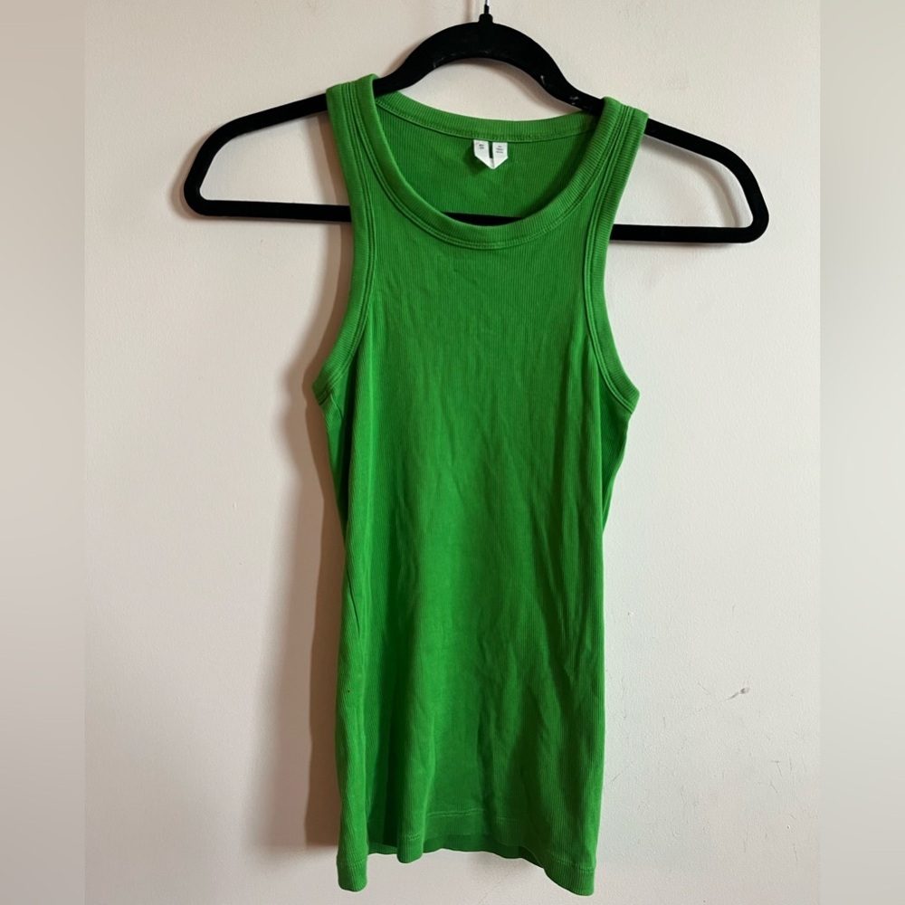 ARKET Racer Green Tank Top - XS